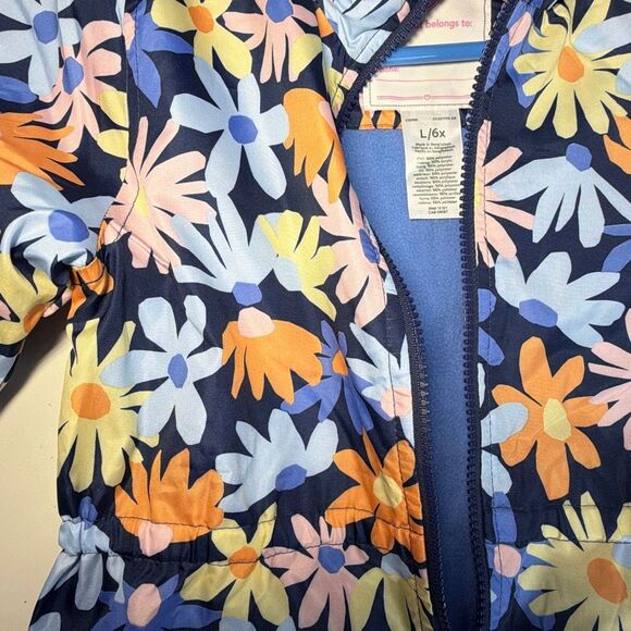 Carter’s Fleece Lined Windbreaker Floral Lg 6X NWT - Picture 7 of 8